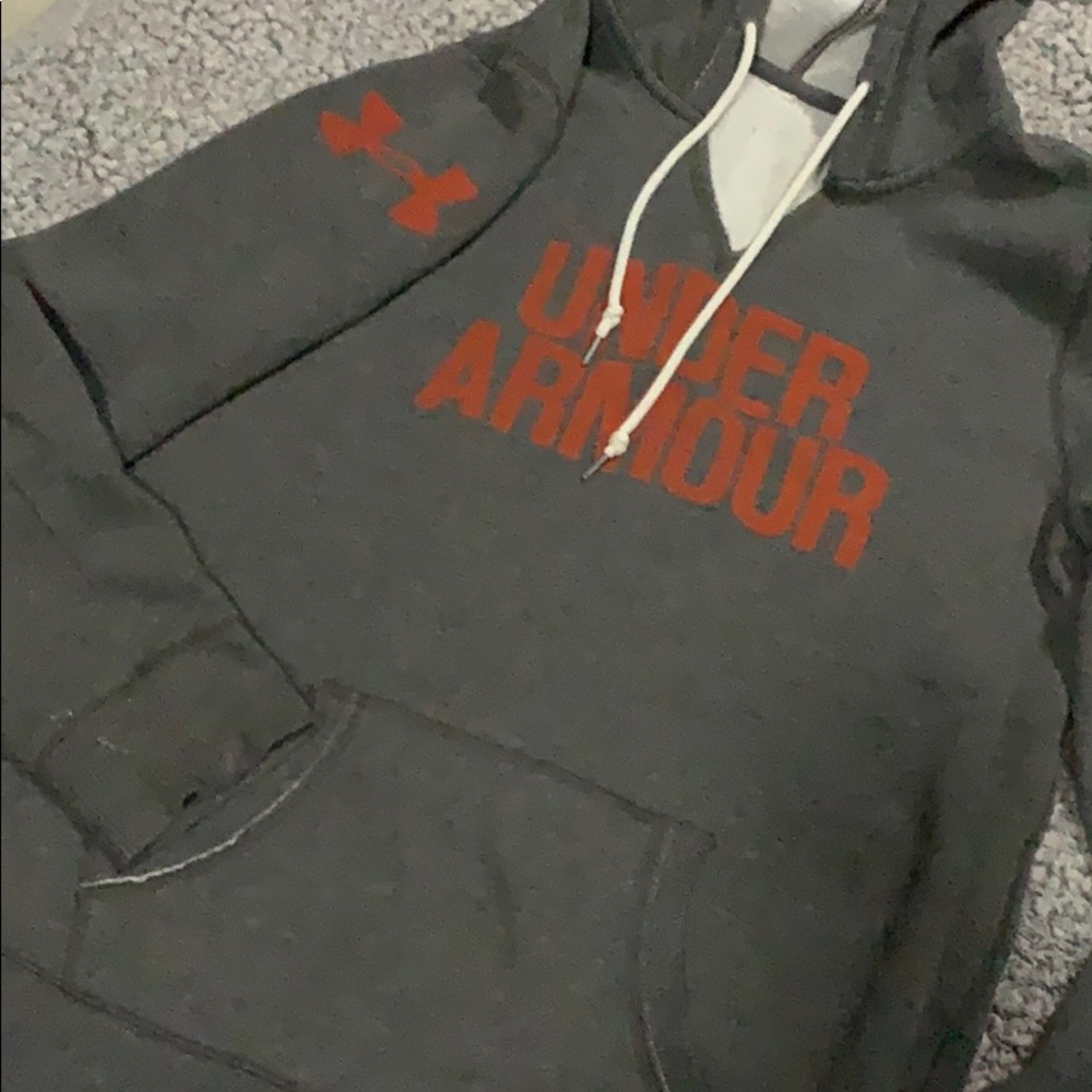 Gray Under Armor V-neck Hoodie